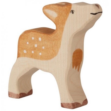 HOLZTIGER - Holzfigur Kitz, ca. 9 x 1,9 x 8,5 cm