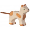 HOLZTIGER - Holzfigur Katze, stehend, klein, ca. 6 x 1,8 x 5,5 cm