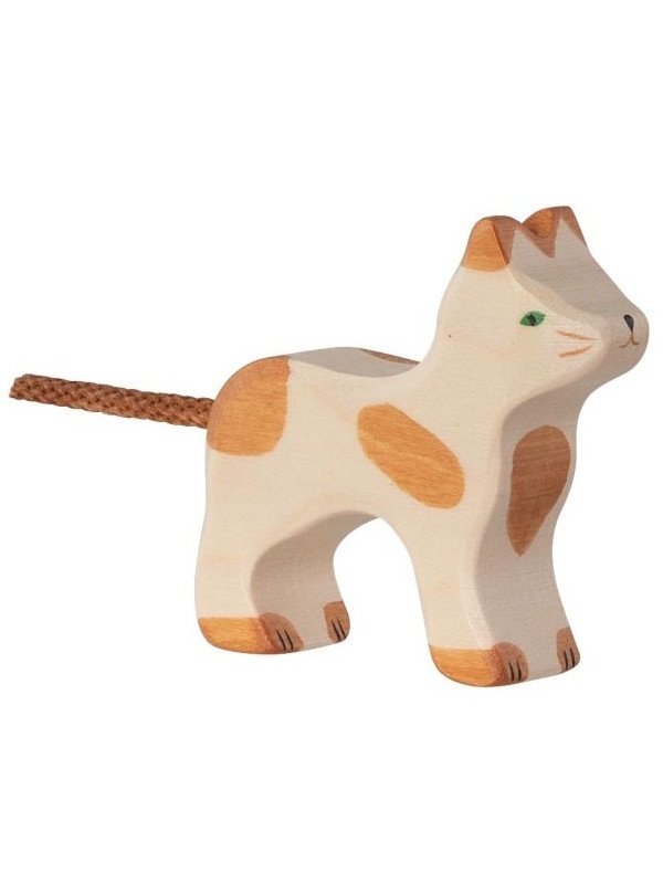 HOLZTIGER - Holzfigur Kalb, schwarz, ca 6 x 1,9 x 6 cm