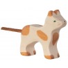 HOLZTIGER - Holzfigur Katze, stehend, klein, ca. 6 x 1,8 x 5,5 cm