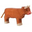 HOLZTIGER - Holzfigur Schottisches Hochlandrind, stehend, ca. 15,5 x 2,8 x 10 cm