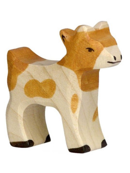 HOLZTIGER - Holzfigur Zicklein, ca. 5,5 x 1,9 x 6 cm