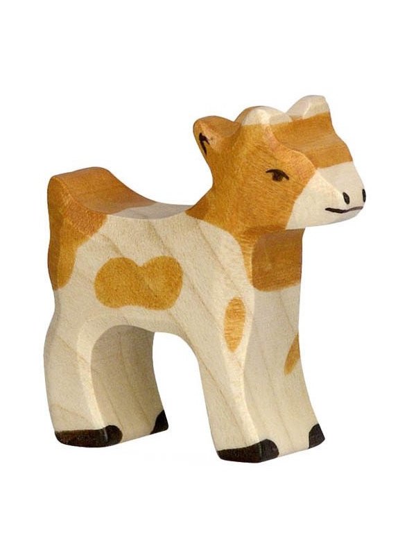 HOLZTIGER - Holzfigur Zicklein, ca. 5,5 x 1,9 x 6 cm