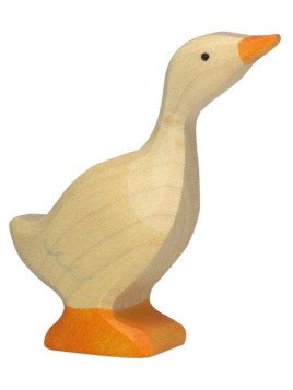 HOLZTIGER - Holzfigur Gans, klein, ca. 5,6 x 2 x 6,1 cm