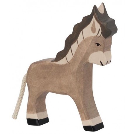 HOLZTIGER - Holzfigur Esel, klein, ca. 9 x 1,9 x 11 cm