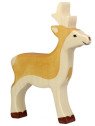 HOLZTIGER - Holzfigur Rehbock, ca 13 x 2,4 x 16 cm