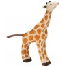 HOLZTIGER - Holzfigur Giraffe, klein, fressend, ca 9,8 x 2,5 x 14,5 cm
