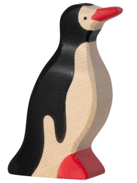 HOLZTIGER - Holzfigur Pinguin, ca 5 x 2,3 x 8 cm