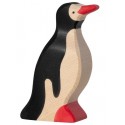 HOLZTIGER - Holzfigur Pinguin, ca 5 x 2,3 x 8 cm