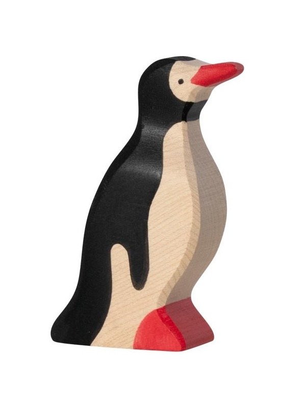 HOLZTIGER - Holzfigur Pinguin, ca 5 x 2,3 x 8 cm