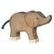 HOLZTIGER - Holzfigur Elefant, klein, Rüssel hoch, ca. 12 x 2,3 x 8,4 cm