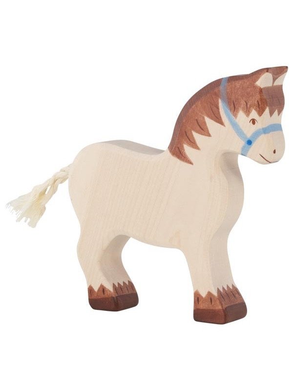 HOLZTIGER - Holzfigur Zugpferd, ca. 14,8 x 3 x 15,5 cm