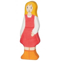 HOLZTIGER - Holzfigur Tochter, ca. 3,8 x 2,2 x 10 cm