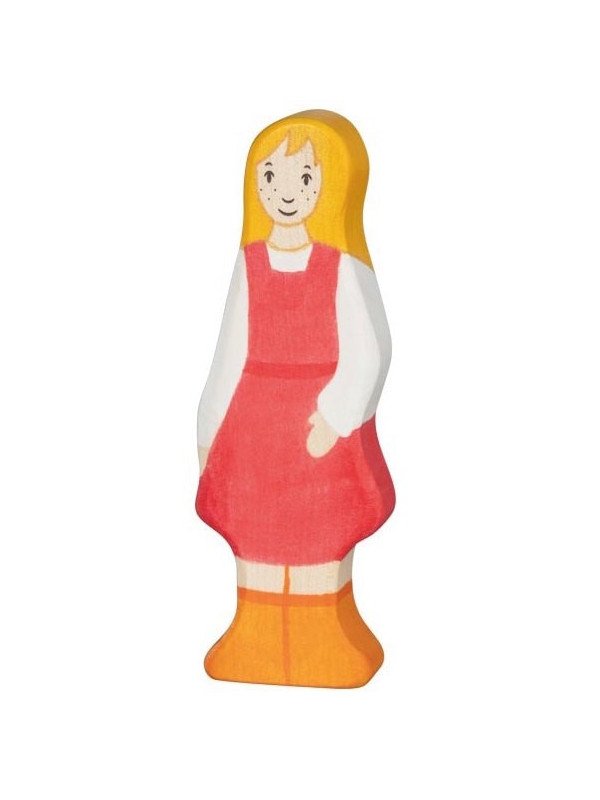 HOLZTIGER - Holzfigur Tochter, ca. 3,8 x 2,2 x 10 cm