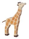 HOLZTIGER - Holzfigur Giraffe, Kopf hoch, ca. 12,2 x 2,9 x 21,3 cm
