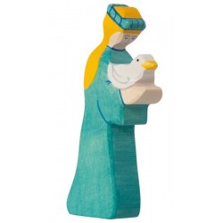 HOLZTIGER - Holzfigur Noah' Frau, ca. 8 x 2,4 x 14 cm