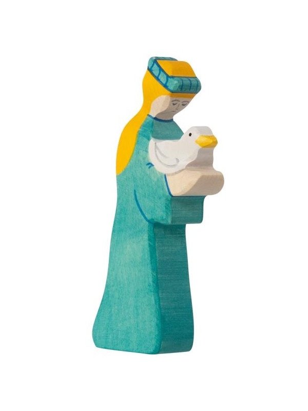 HOLZTIGER - Holzfigur Noah' Frau, ca. 8 x 2,4 x 14 cm