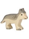 HOLZTIGER - Holzfiguren Waldtiere-Set: Hase, Fuchs, Wolf, Kitz und Blaumeise