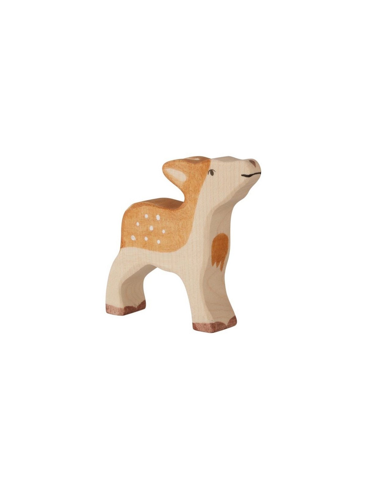 HOLZTIGER - Holzfiguren Waldtiere-Set: Hase, Fuchs, Wolf, Kitz und Blaumeise