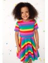 frugi - Bio Kinder Jersey Kleid kurzarm "Sunshine" Regenbogen