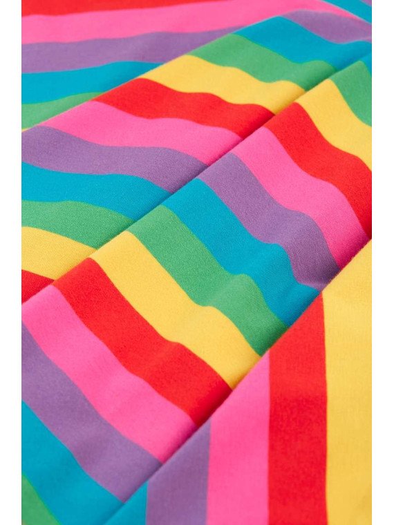 frugi - Bio Kinder Jersey Kleid kurzarm "Sunshine" Regenbogen