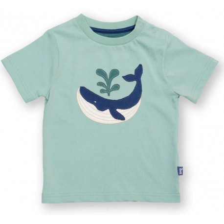 kite kids - Bio Kinder T-Shirt mit Wal-Applikation