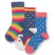 kite kids - Bio Kinder Strümpfe 3er Pack mit Schwan/Punkten/Streifen-Motiv