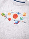 kite kids - Bio Kinder Langarmshirt mit Sonnensystem-Druck