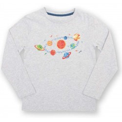 kite kids - Bio Kinder Langarmshirt mit Sonnensystem-Druck