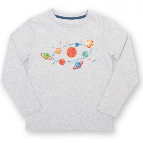 kite kids - Bio Kinder Langarmshirt mit Sonnensystem-Druck