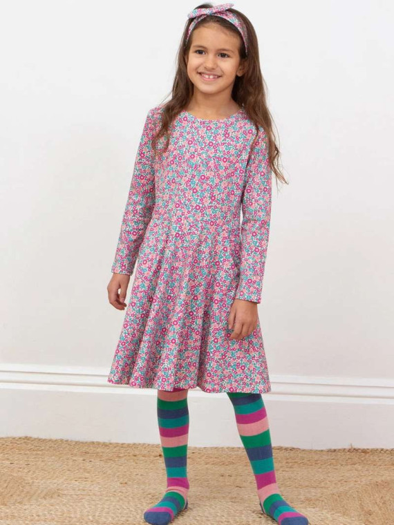 kite kids - Bio Kinder Jersey Skaterkleid mit Blumen-Allover