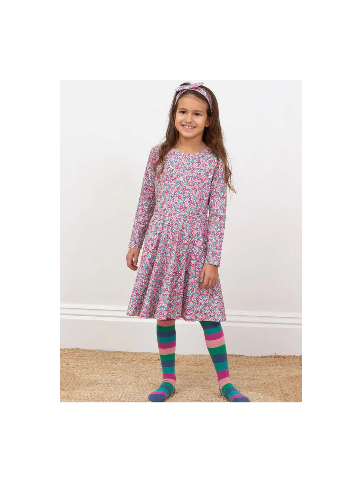 kite kids - Bio Kinder Jersey Skaterkleid mit Blumen-Allover