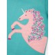 kite kids - Bio Kinder Sweatshirt mit Seepferdchen-Einhorn-Applikation
