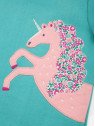 kite kids - Bio Kinder Sweatshirt mit Seepferdchen-Einhorn-Applikation