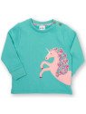 kite kids - Bio Kinder Sweatshirt mit Seepferdchen-Einhorn-Applikation