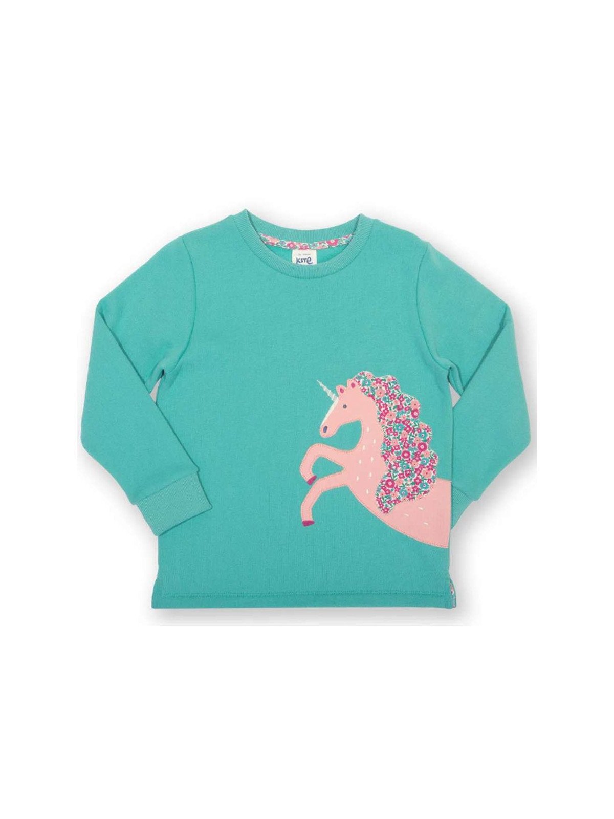 kite kids - Bio Kinder Sweatshirt mit Seepferdchen-Einhorn-Applikation