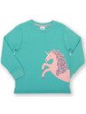 kite kids - Bio Kinder Sweatshirt mit Seepferdchen-Einhorn-Applikation