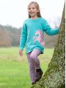 kite kids - Bio Kinder Sweatshirt mit Seepferdchen-Einhorn-Applikation