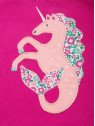 kite kids - Bio Kinder Langarmshirt mit Seepferdchen-Einhorn-Applikation