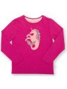 kite kids - Bio Kinder Langarmshirt mit Seepferdchen-Einhorn-Applikation