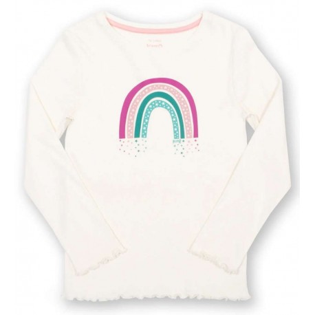 kite kids - Bio Kinder Langarmshirt mit Regenbogen-Druck