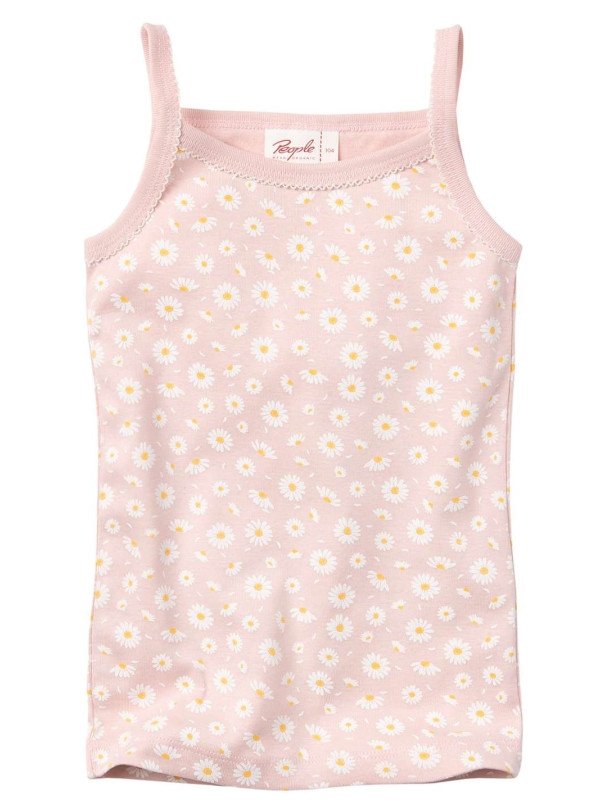 People Wear Organic - Bio Kinder Unterhemd mit Gänseblümchen-Allover