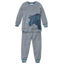 People Wear Organic - Bio Kinder Schlafanzug mit Nashorn-Druck und Streifen