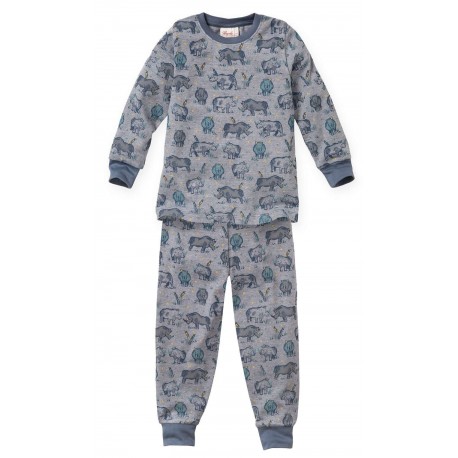 People Wear Organic - Bio Kinder Schlafanzug mit Nashorn-Allover