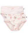 People Wear Organic - Bio Kinder Unterhosen Doppelpack mit Katzen-Allover/Gestreift