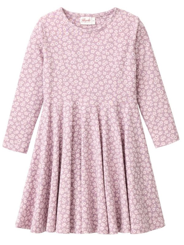 People Wear Organic - Bio Kinder Jersey Kleid mit Gänseblümchen-Allover