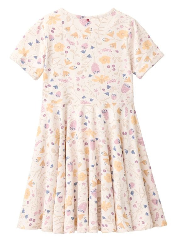 People Wear Organic - Bio Kinder Jersey Kleid mit Blumengarten-Allover
