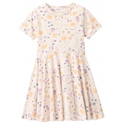 People Wear Organic - Bio Kinder Jersey Kleid mit Blumengarten-Allover