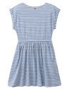People Wear Organic - Bio Kinder Slub Jersey Kleid mit Regenbogen-Applikation und Streifen