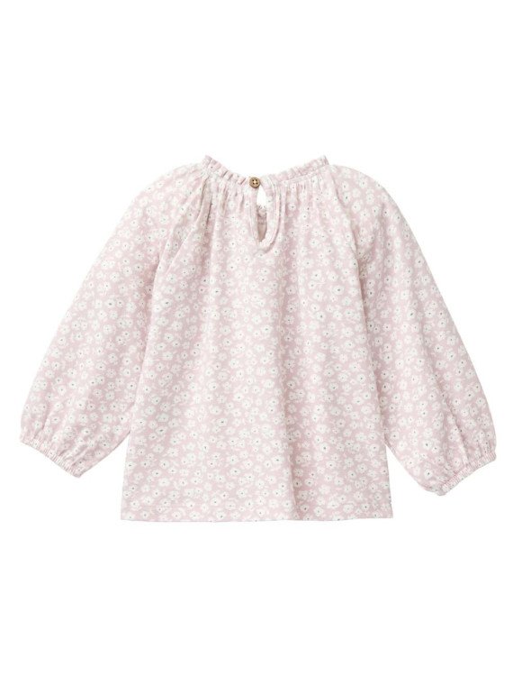 People Wear Organic - Bio Baby Langarmshirt mit Veilchen-Allover